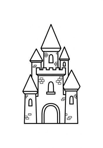 Enchanting Castle Coloring Page For Kids