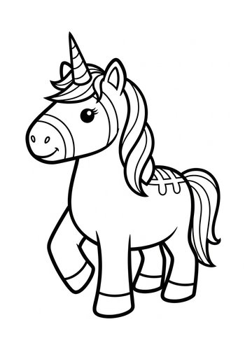 Enchanting Unicorn Coloring Page For Kids