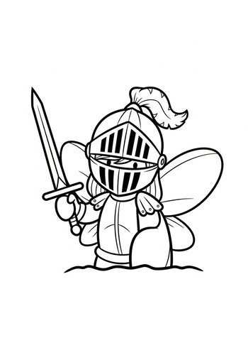 Fairy Knight Coloring Page: A Magical Quest