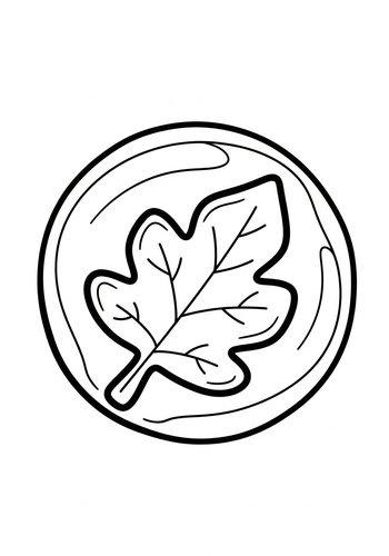 Fall Leaf Coloring Page For Kids