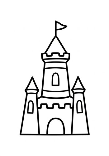 Fantasy Castle Coloring Page Fun