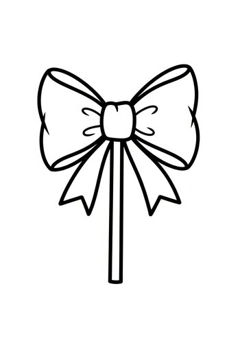 Festive Bow Coloring Page For Kids
