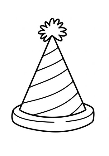 Festive Party Hat Coloring Page