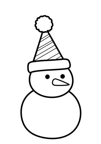Festive Snowman Coloring Page Fun
