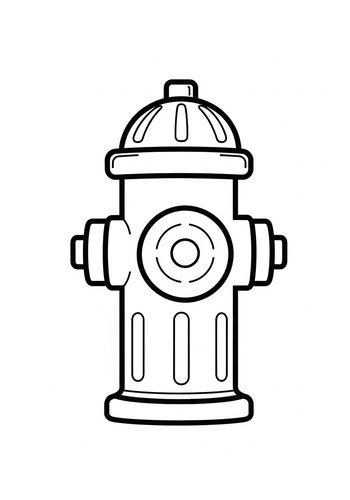 Fire Hydrant Coloring Page For Kids