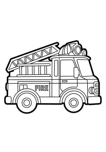 Fire Truck Coloring Page Fun