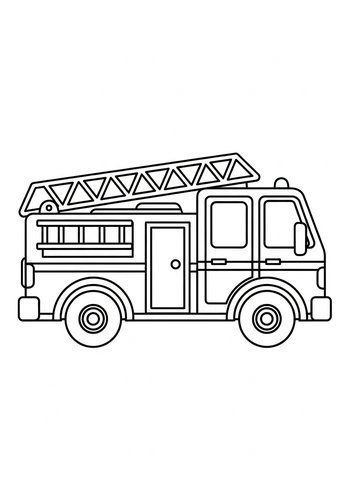 Fire Truck Fun: A Coloring Adventure