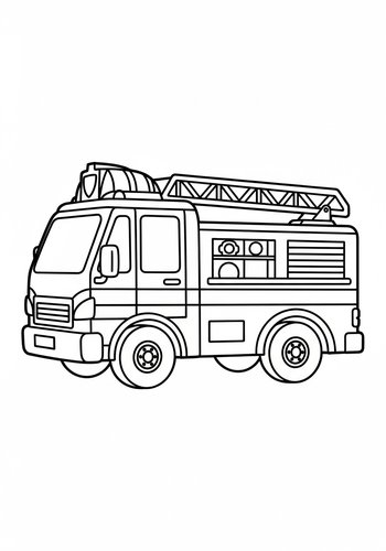 Fire Truck Fun: A Coloring Adventure