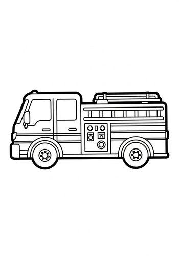 Fire Truck Fun: A Coloring Adventure