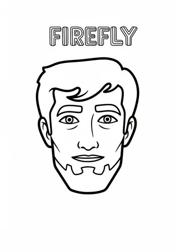 Firefly Character Face Coloring Page