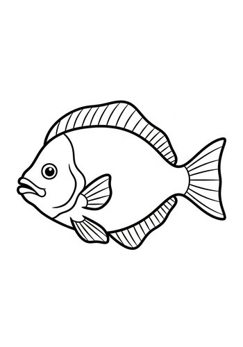 Fish Coloring Page - Aquatic Fun