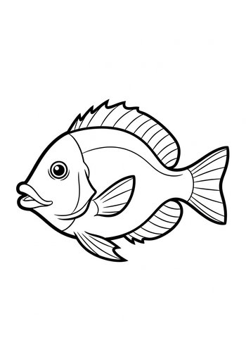 Fish Coloring Page: Dive Into Creativity