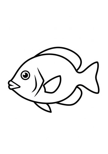 Fish Coloring Page: Dive Into Creativity