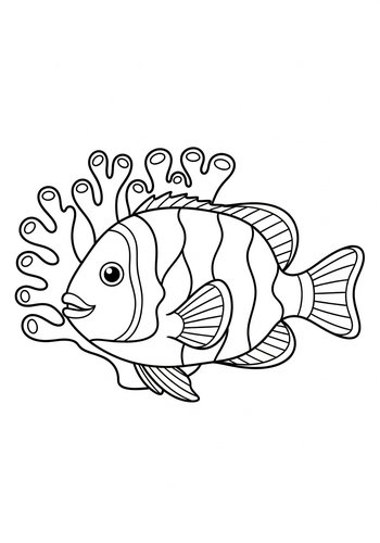 Fish Coloring Page For Kids