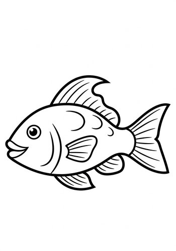 Fish Coloring Page: Printable Fun