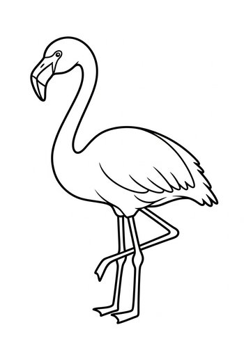 Flamingo Coloring Page: A Tropical Bird Adventure