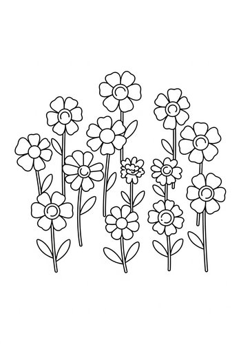 Floral Fun: A Blooming Coloring Page