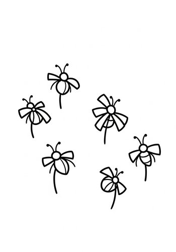 Flower Bugs Coloring Page