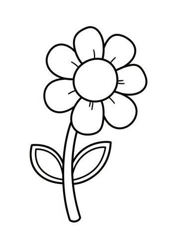 Flower Power Coloring Page: A Floral Delight