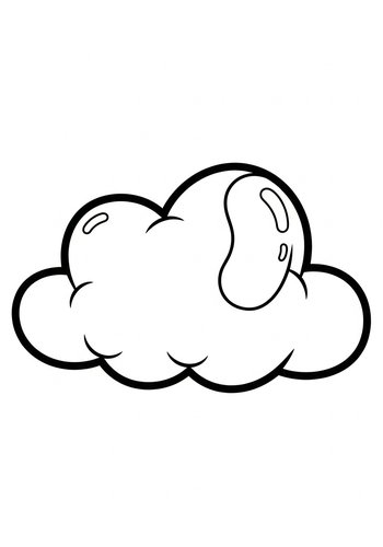 Fluffy Cloud Coloring Page