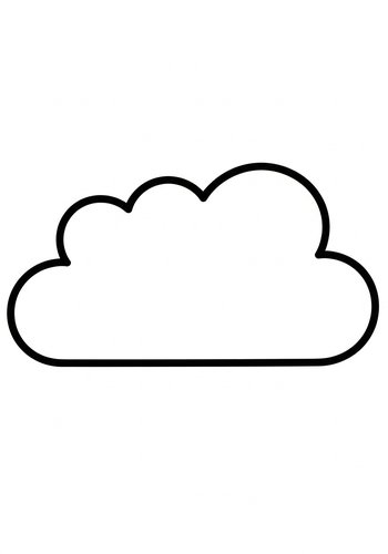 Fluffy Cloud Coloring Page - Printable Fun