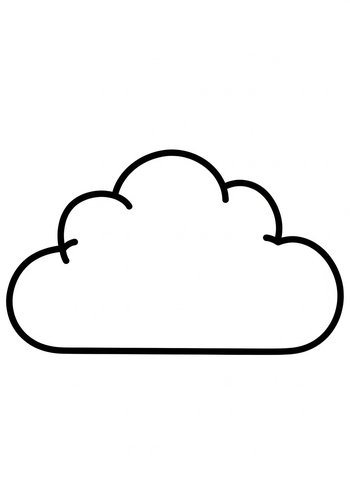Fluffy Cloud Coloring Page: Printable Fun