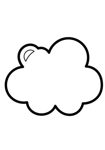 Fluffy Cloud Coloring Page: Sky High Fun