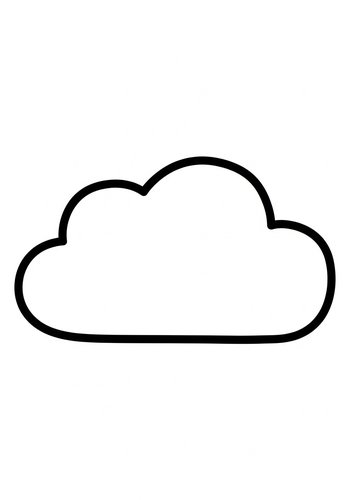 Fluffy Cloud Coloring Page: Sky's The Limit