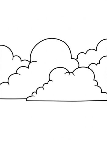Fluffy Clouds Coloring Page: A Sky Of Dreams