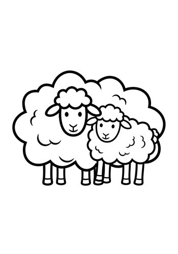 Fluffy Sheep Friends: A Coloring Adventure