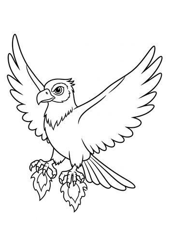 Flying Eagle Coloring Page For Kids