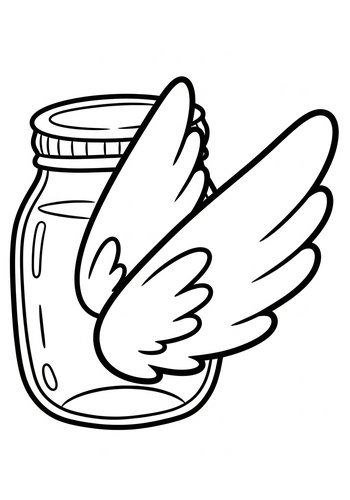 Flying Jar Coloring Page: Soar With Imagination