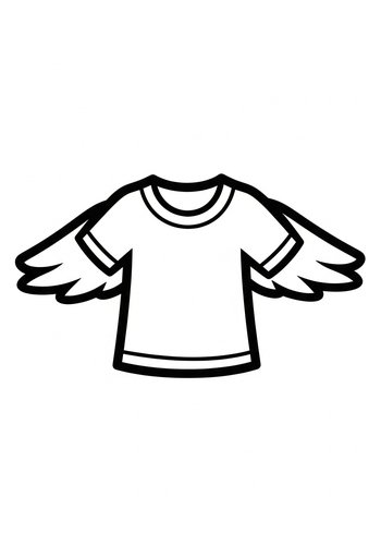 Flying T-shirt Coloring Page