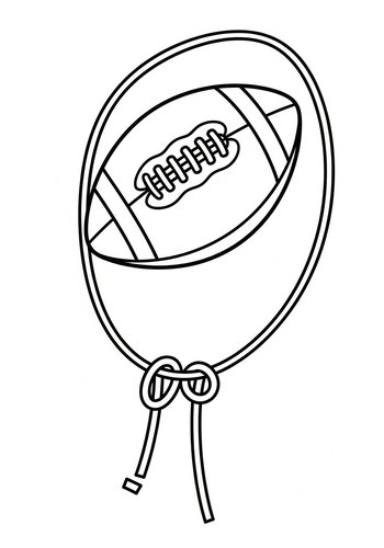 Football Balloon Coloring Page For Kids