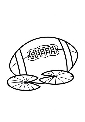 Football On Lily Pads Coloring Page