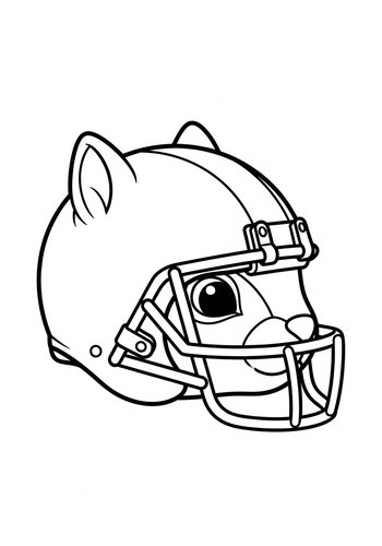 Football Squirrel Coloring Page
