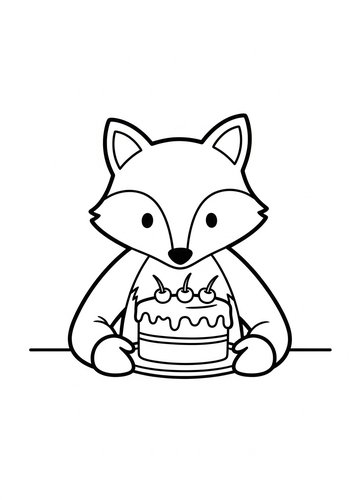 Fox's Sweet Treat: A Coloring Adventure