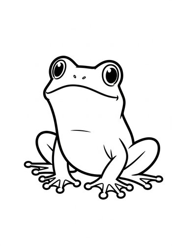 Friendly Frog Coloring Page - Hopping Good Fun