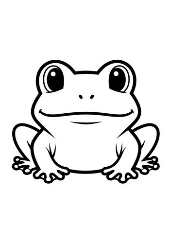 Friendly Frog Coloring Page: Printable Fun