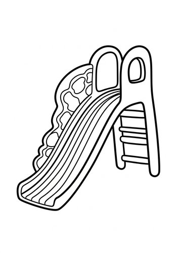 Fun Slide Coloring Page: A Playground Adventure