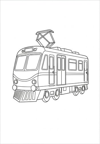 Fun Train Car Coloring Page For Kids