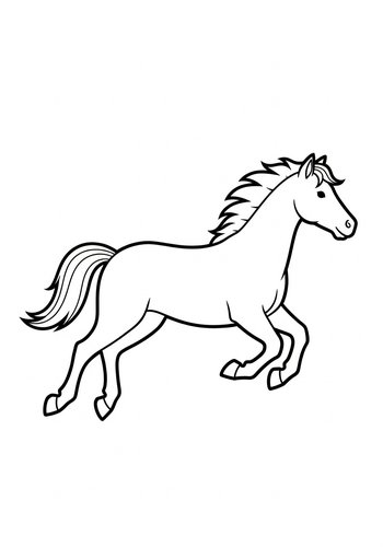 Coloring Page: Galloping Horse Coloring Page - Artistic Fun