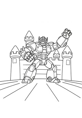 Galvatron's Bouncy Battle: Coloring Page Adventure