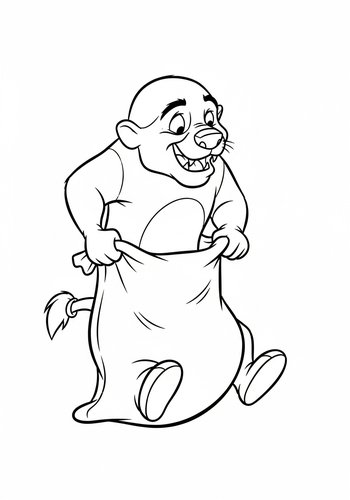 Gaston's Sack Race Mishap: A Funny Coloring Adventure
