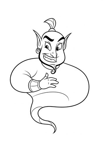 Thumbnail: Genie Coloring Page: A Magical Adventure