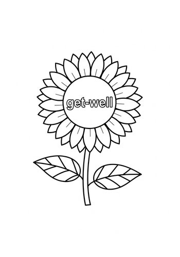Get-well Sunflower Coloring Page