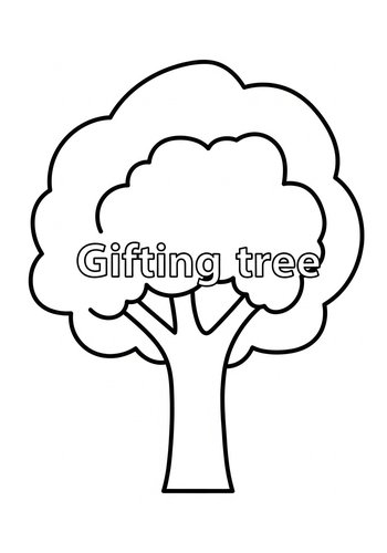 Gifting Tree Coloring Page For Kids