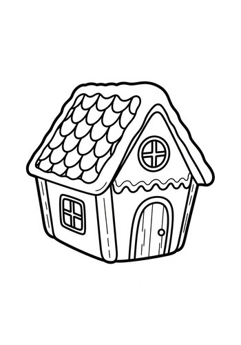 Gingerbread House Coloring Page: Sweet Holiday Fun