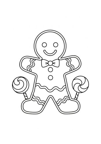 Gingerbread Man Coloring Adventure
