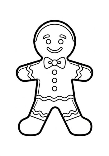Gingerbread Man Coloring Page For Kids